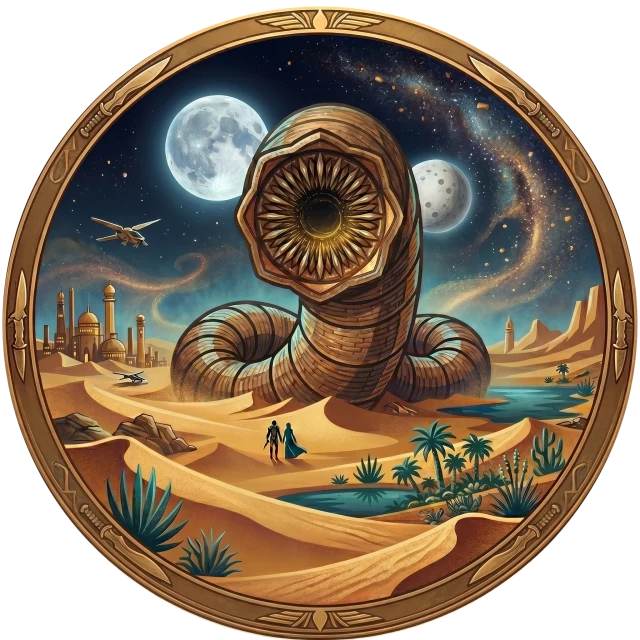 A sandworm medallion